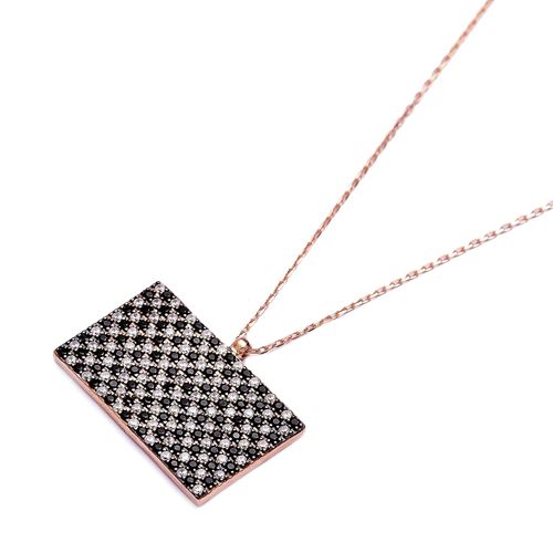 Rectangle Shape Turkish Wholesale Handmade  925k Sterling Silver  Pendant